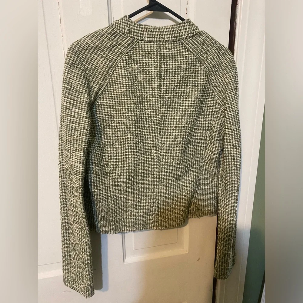 Rag & bone Marisa tweed jacket women’s 6 $525 cream / green textured blazer - Picture 6 of 10